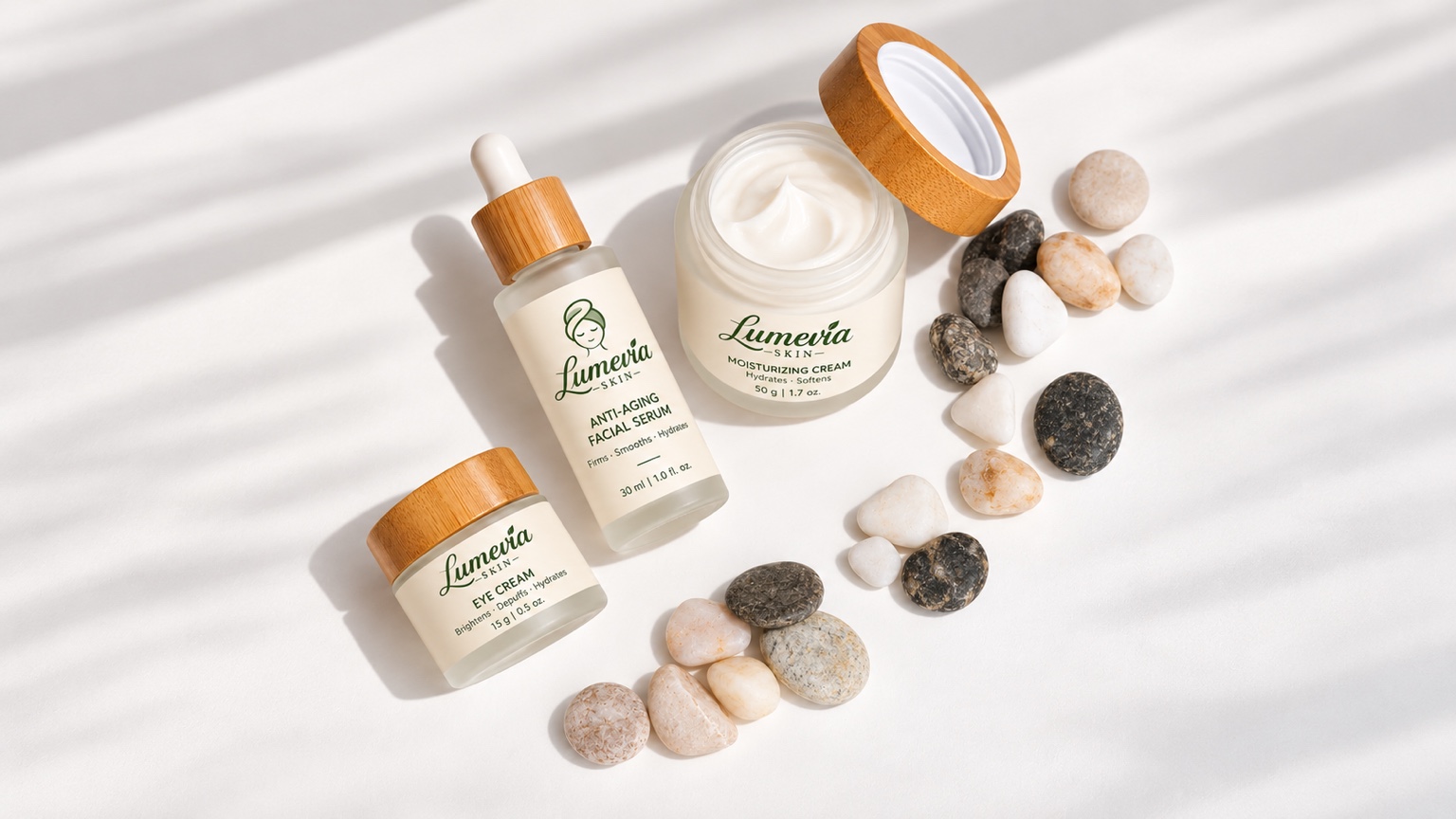 Crema hidratante y sérum facial Lumevia
